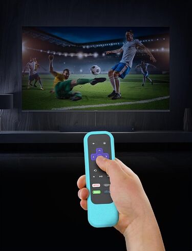 حافظة واقية لـ Roku Express HD/Express+، Roku 2 (4210R)، Roku LT، Premiere، RC83، عصا البث RC41، 3800RT، TCL TV R655 حافظة تحكم عن بعد خفيفة الوزن من السيليكون المقاوم للصدمات (يتوهج باللون الأزرق الداكن) in Saudi Arabia