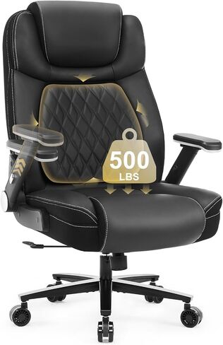 Big and Tall Office Chair 500lbs, Heavy Duty Office Chair with Large Wheels, Extra Wide Office Chair,Adjustbale Ergonomic Lumbar Support,High Back Rocking Computer Chair for Heavy People in Saudi Arabia
