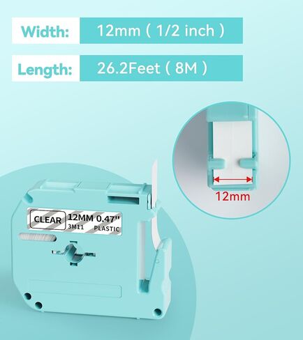أشرطة صانع الملصقات M950 M-K231 بديلة لشريط Brother P-Touch M M-K231s M231 MK231 M-231 12 مم 0.47 أبيض لأخيه Ptouch PT-M95 PT-70BM PT-90 PT-85 PT65 45 عبوات صانع الملصقات، 4 عبوات in Saudi Arabia