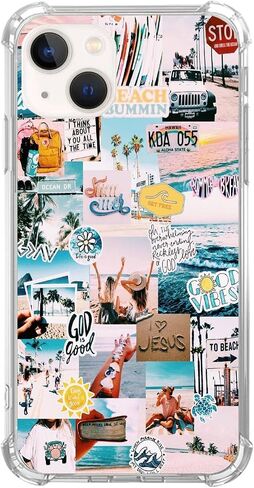 Boho Jesus Collage Phone Case Compatible with iPhone 13, Christian Quote Collage Case for Girl Women Men, Unique Soft TPU Bumper Cover Case for iPhone 13 in Saudi Arabia