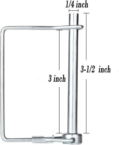 20 PCS Square Pto Pin Shaft Locking Pin 1/4 pin Hitch pin Wire Lock Pin Safety Coupler Pin 1/4" x 2-3/4"for PTO,Farm,Lawn,Hitches,and Garden in Kuwait
