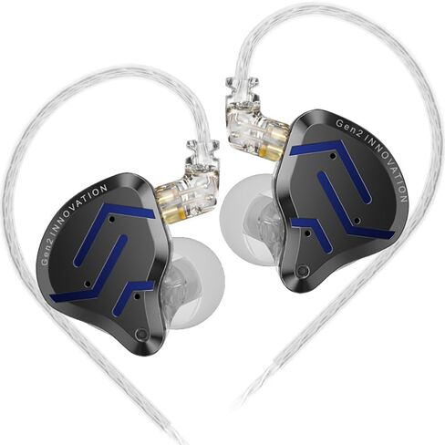 KZ ZSN PRO 2 HiFi IEM Earbud, Dynamic Driver and Balanced Armature Hybrid in-Ear Headphone,KZ Heavy Bass Music Wired Earphone (Silver, Without mic) in Saudi Arabia