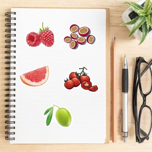 50 Pcs Strawberry Stickers, Cartoon Cute Strawberry Vinyl Laptops Decorative Decals, Gxizlba Funny Strawberry Sticker for DIY Water Bottle Journal Scrapbook Guitar in Saudi Arabia