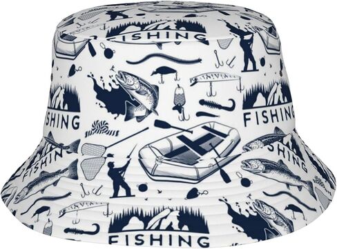 Fishing Fisherman Caps Funny Hat Cute Bucket Hats Fishing Cap Packable Foldable Hat for Outdoor in Saudi Arabia