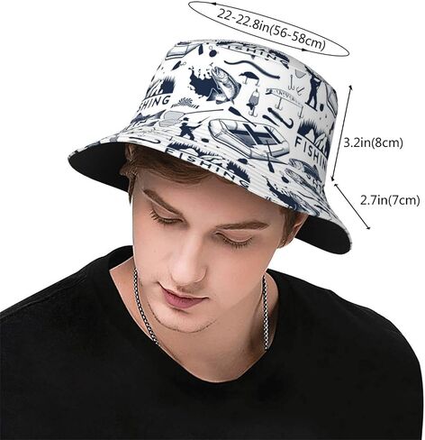 Fishing Fisherman Caps Funny Hat Cute Bucket Hats Fishing Cap Packable Foldable Hat for Outdoor in Saudi Arabia