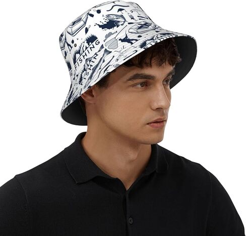 Fishing Fisherman Caps Funny Hat Cute Bucket Hats Fishing Cap Packable Foldable Hat for Outdoor in Saudi Arabia