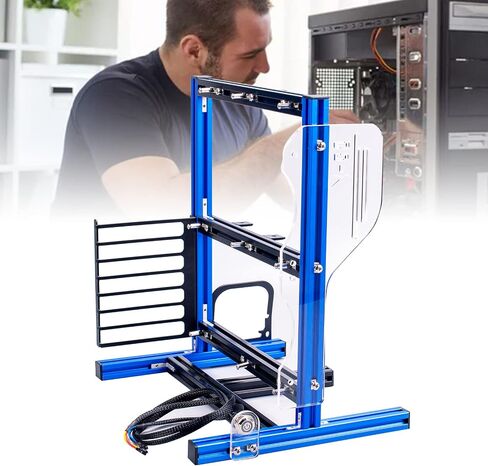 Mini ITX MATX ATX PC Aluminum Open Air Frame Overclock Case Chassis, ATX Mini Computer Case DIY Mod Base Stand Support Graphics Card, Computer Open Air Case Bracket (Green Black) in Saudi Arabia