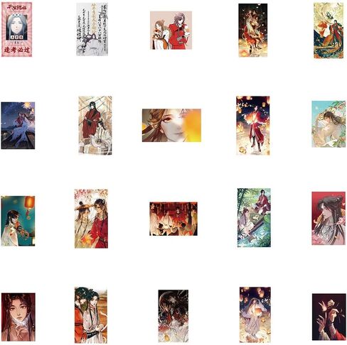 65Pcs Anime Tian Guan Ci Fu Hua Cheng Xie Lian Cosplay Stickers God Blesses The People Cute Sticker for Laptop Skateboard in Saudi Arabia