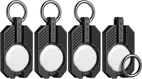 4 Pack Waterproof Airtag Keychain Compatible with Apple Airtag,Protective Airtag Case with Loop Key Ring for Wallet,Luggage,Cat,Dog,Pets,Compatible with Apple Airtag Holder Cover,Blue/Blue/Blue/Blue in Saudi Arabia