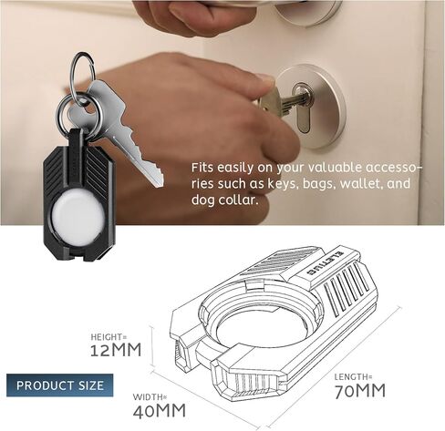 4 Pack Waterproof Airtag Keychain Compatible with Apple Airtag,Protective Airtag Case with Loop Key Ring for Wallet,Luggage,Cat,Dog,Pets,Compatible with Apple Airtag Holder Cover,Blue/Blue/Blue/Blue in Saudi Arabia