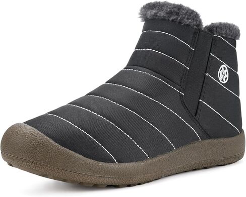 Eagsouni Womens Mens Snow Boots Winter Shoes Slip On Ankle Booties Anti-Slip Water Resistant Fully Fur Lined Outdoor Sneakers in Kuwait