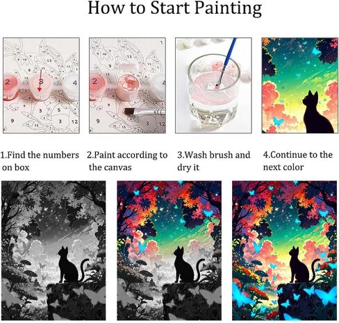 LWZAYS Paint by Number Kit for Adults Canvas, Horse Paint by Numbers for Adults Beginners Canvas, Acrylic Horse Painting by Numbers for Gift Decor - 12x16 Inch in Saudi Arabia