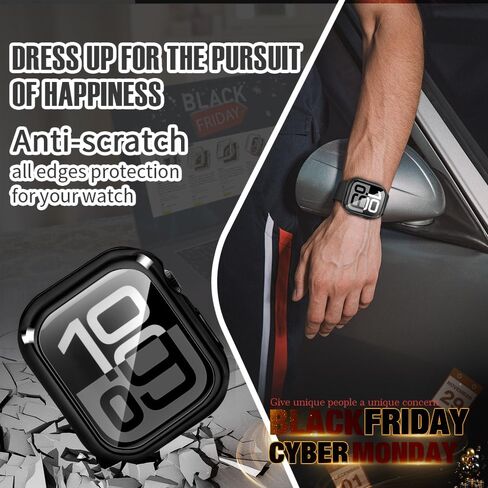 top4cus 42mm (Series 10) Cover Soft TPU Anti-Scratch Lightweight 42mm Iwatch Case All-Around Screen Protector, Optional Cases Compatible with Apple Watch Series 9/8/7/6/SE/SE2/5/4/3/2/1 - Gold in Saudi Arabia