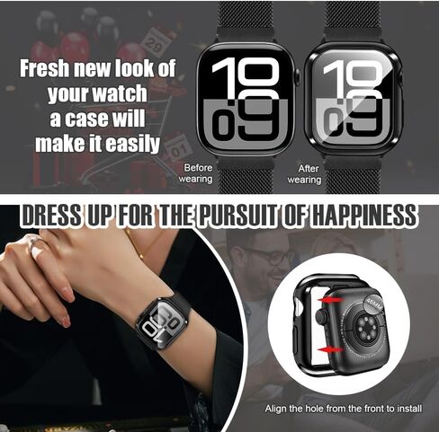 top4cus 42mm (Series 10) Cover Soft TPU Anti-Scratch Lightweight 42mm Iwatch Case All-Around Screen Protector, Optional Cases Compatible with Apple Watch Series 9/8/7/6/SE/SE2/5/4/3/2/1 - Gold in Saudi Arabia