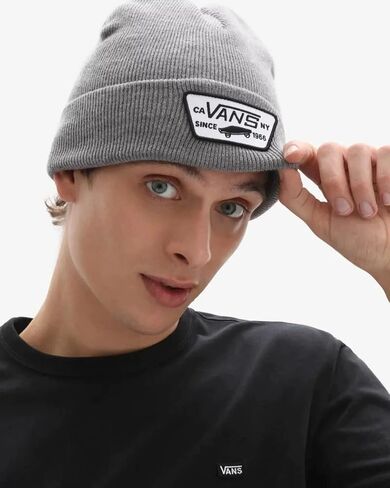 Vans, Men's Milford Beanie - One Size (Marshmallow) in Saudi Arabia
