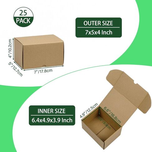 مجموعة صناديق شحن مقاس 4.6 × 2.2 × 2.2 بوصة مكونة من 50 قطعة، صندوق من الورق المقوى المموج البني لتعبئة الأعمال الصغيرة in Kuwait