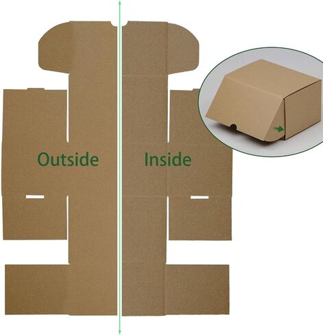 مجموعة صناديق شحن مقاس 4.6 × 2.2 × 2.2 بوصة مكونة من 50 قطعة، صندوق من الورق المقوى المموج البني لتعبئة الأعمال الصغيرة in Kuwait