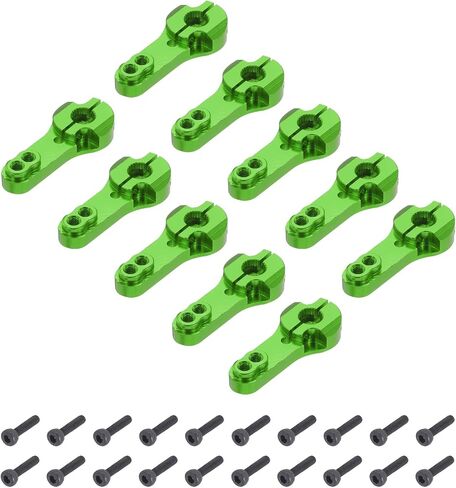 MECCANIXITY 10 Pcs Aluminum Servo Horn 25T Steering Arm 35mm Length Silver Suitable for DIY RC Car/Boat/Airplanes Boat Model Accessories with 2 Pcs Screws in Saudi Arabia