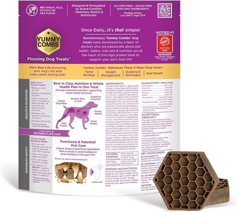 Dog Dental Treats | Vet VOHC Approved - A Yummy Treat for Teeth Cleaning | Chicken Protein Treat for Medium Dogs (36 oz) in Saudi Arabia