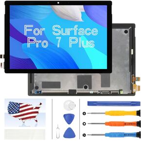 LCD Screen for Microsoft Surface Pro 7 Plus 12.3 Inch Screen Replacement for Microsoft Surface Pro 7 Plus 1960 1961 LCD Display Touch Digitizer Glass Assembly with Tool (Not Fit for Pro 7)