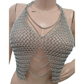 Chainmail Bra Top, Lightweight Anodized Aluminum, for Women