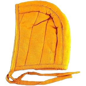 Medieval Cotton Padded Arming Cap Yellow Color Large Size Head Hood Cotton Thick Padded Cap