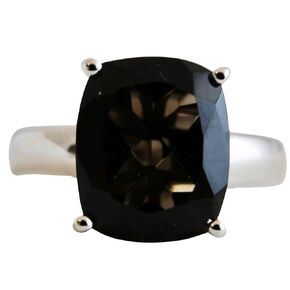 Smoky Quartz Cushion Cut Sterling Silver Ring - Natural Gem Gemstone - Birthday Gift - Christmas Gift Idea - Brown Stone Ring - Handmade Jewelry Gift Ideas for Women (9)
