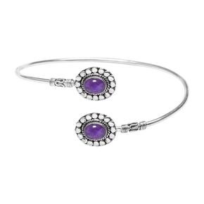 Amethyst Stone Arm cuff, Silver Overlay Adjustable Arm Cuff, Armlet, Armband, Upper Arm cuff, Handmade Jewelry, Armlet, Trible Armlet, Christmas Gift Arm Cuff For Girls Women