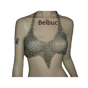 Anodized Aluminum Chain Mail Bra, Wear New