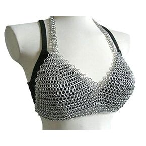 Handcrafted Aluminum Chainmail Bra, Butted, Anodized, Unique Armor, Medieval Lingerie, Fantasy Cosplay