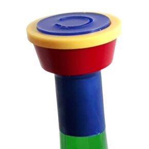 Conic Multi-Color Wine Stopper – Traditional Fit with Portable Valve, Stable Seal (yellow/black)