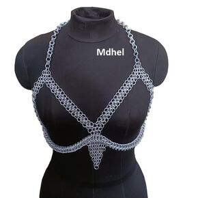 chainmail bra aluminum bra anodized bra large chainmail bra large aluminum bra anodized aluminum bra handmade chainmail bra viking chainmail bra medieval chainmail bra