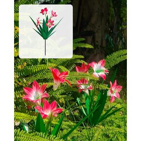 Metal Plants Outdoor Decor, Garden Decor for Outside, Ideal Housewarming Gifts (Cloth Yellow Butterfly Orchid, Pack of 2)