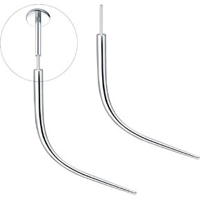 Oveta منحني ثقب تفتق G23 التيتانيوم دفع في تفتق 20G دبوس الإدراج لأداة المجوهرات بدون خيوط in Kuwait