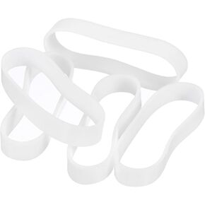 uxcell 30Pcs Silicone Rubber Bands, 25x5mm Rubber Bands Rings Cable Ties Strong Elastic Bands Non-slip for Cord Wrapping Bag Wraps, Black