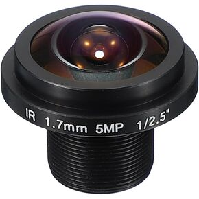 PATIKIL 1.7mm CCTV Camera Lens, F2.0 FPV Security Camera Lens 5MP 185° Wide Angle Board Lens M12 Threaded Dia for IP Camera Panoramic