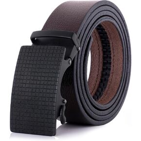 TRUSADOR Men's Ferrara Ratchet Belt Fully Adjustable No Holes Leather Belt