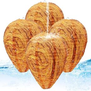 4 Packs of Fake Wasp Nests, Waterproof Material Wasps Nests
