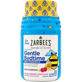 Zarbee's Kids Melatonin Gummy, 1mg Childrens Sleep Aid Supplement, Drug-Free & Effective Sleep Supplement for Children Ages 3 and Up, Non-Habit Forming, Natural Watermelon Flavor, 60 Gummies