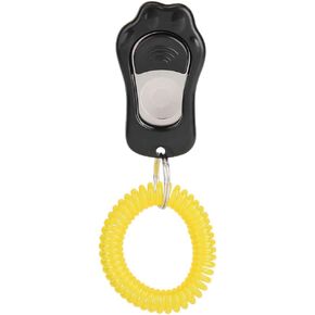 Yosoo Clicker Dog Training, Adjustable 3 Gears Pet Dog Training Clicker Shaped with Wrist Strap for Cats Birds(Black)