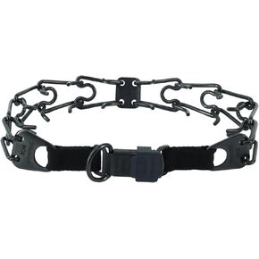 Herm Sprenger - Stainless Steel Ultra-Plus Prong Dog Training Collar with ClicLock - Black - 2.25 mm x 14" Neck Size; 16" Chain Length