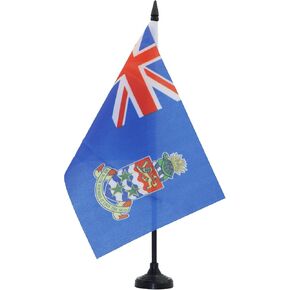 AZ FLAG Virgin Islands of The United States Table Flag 5'' x 8'' - Virgin Islander Desk Flag 21 x 14 cm - Black Plastic Stick and Base