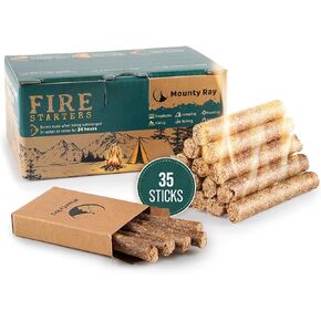 Fire Starters for Campfires 35 pcs Fire Starter Sticks - Waterproof Fire Starter for Indoor Fireplace, Camping, Survival