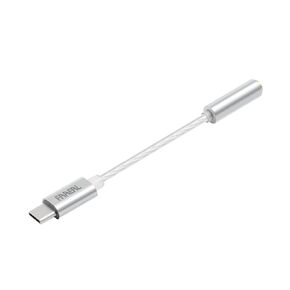 FAAEAL Type-C to 3.5mm DAC Cable Decoding Headphone Converter Gold-Plated Female Seat Earphone Amplifier Braided/Silver-Plated Wire Audio Adapter for Win10 Android Tablet PC Earphones (Black)