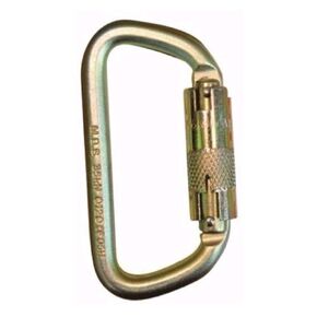 17450 Fall Rated Steel Carabiner with Auto Twist-Lock, Fall Rated, 1/2" Gate Opening