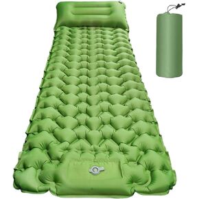Sleeping Pad, Sleeping Pad Inflatable for Camping,Ultralight Inflatable Sleeping Pad with Pillow, Built-in Pump, Ultimate for Camping, Hiking - Airpad, Carry Bag, Compact & Lightweight Air Mattress