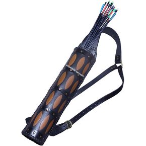 Traditional Leather Archery Quiver - Arrow Holder - Arrow Quiver - Black Quiver - Brown Quiver - Sage Quiver - Back Quiver Bow Arrow Holder - Handmade Leather Quiver Gift for him