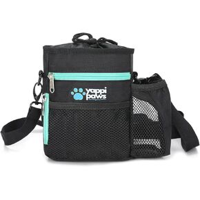 Dog Treat Pouch-Easy to use Treat Pouch for Pet Training-With Bottle Holder-3 Comfortable Ways to Wear for Long Walks/Training-With Poop Bag Dispenser-Fits in all your Essentials