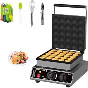 50PCS Mini Pancakes Maker Machine, Mini Dutch Pancake Maker, Commercial Electric Nonstick Waffle Maker Machine for Home and Restaurants, 110V, 1800W