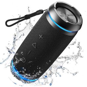 W-KING Portable Speakers Bluetooth Wireless, 36W Peak Waterproof Bluetooth Speaker Loud with 360° HD Sound/BT 5.4/All Day Play/IPX6/Stereo Pairing/EQ/Hands-Free, Outdoor Speaker for Party/Home/Golf